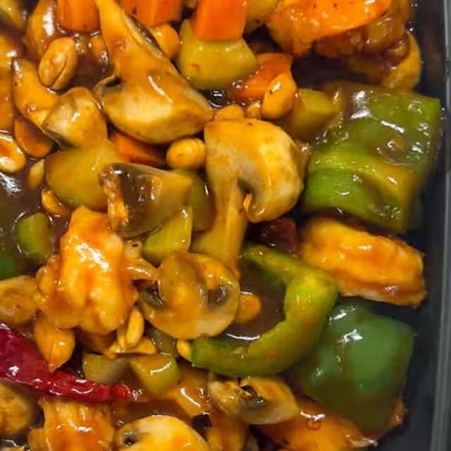 Kun-Pao Chicken with Peanuts.