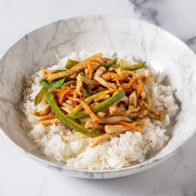Spicy Chicken with Jalapeños - Lunch.