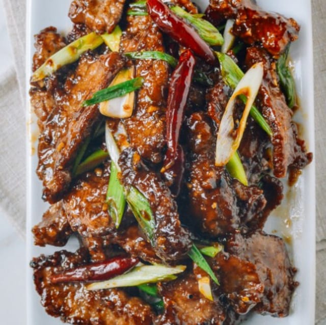 Pan-Seared Orange Beef.