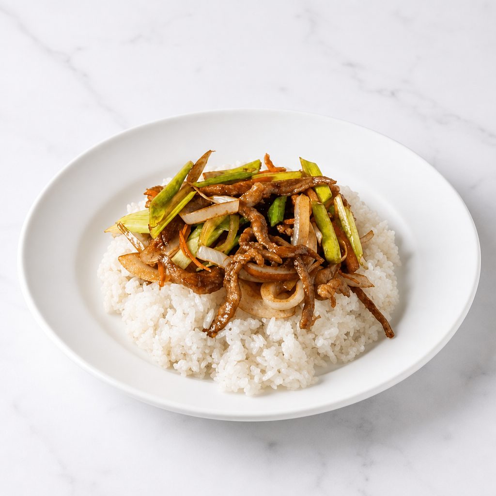Pork with Fresh Leek.