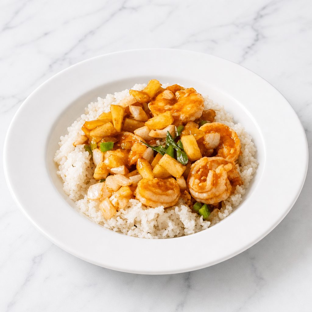 Pineapple Shrimp Lunch.