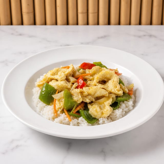 Braised Curry Chicken With Yam Lunch.