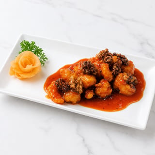 Crispy Prawn With Honey Walnut Lunch