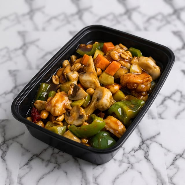 Kun Pao Shrimp with Peanuts.