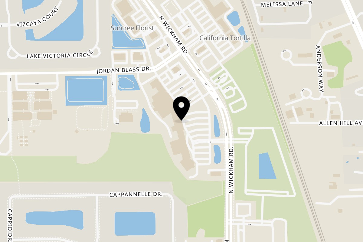 Map showing the location of Red Ginger on 6300 N Wickham Rd #127 in Melbourne